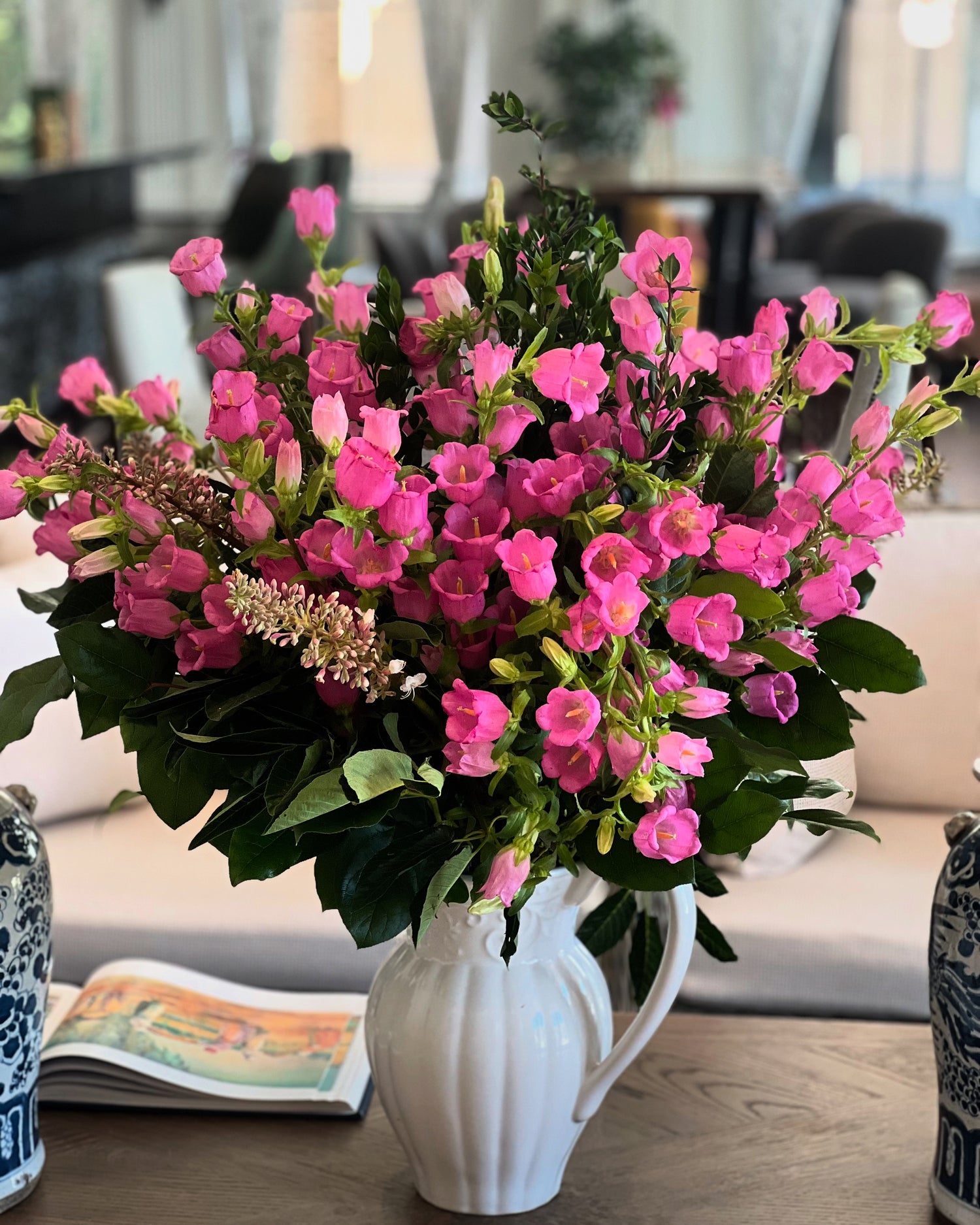 Weekly florals for hotel lobby in Charleston