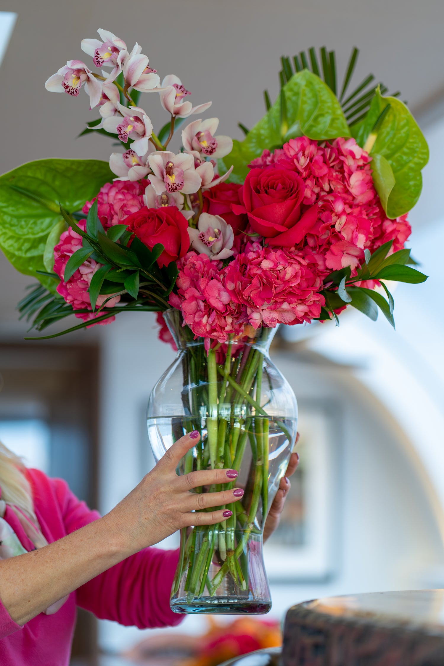 Yacht florals for Charleston, pink florals