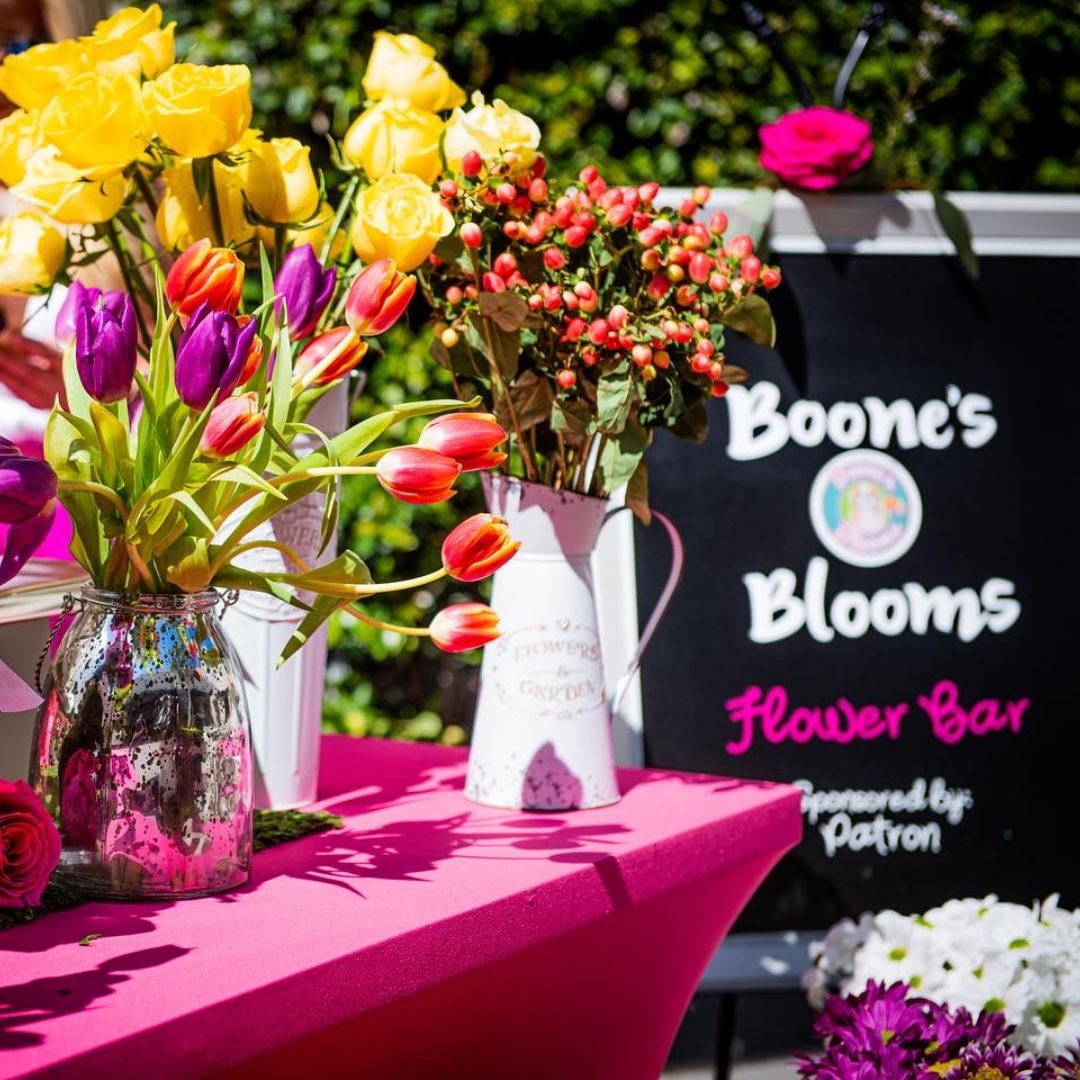 Flower Bar for Corporate Events.  Customer appreciate flower bar.  Charleston Flower Bar.  Flower Bar for Birthday parties, celebrations, bachelorette parties in Charleston, SC. 