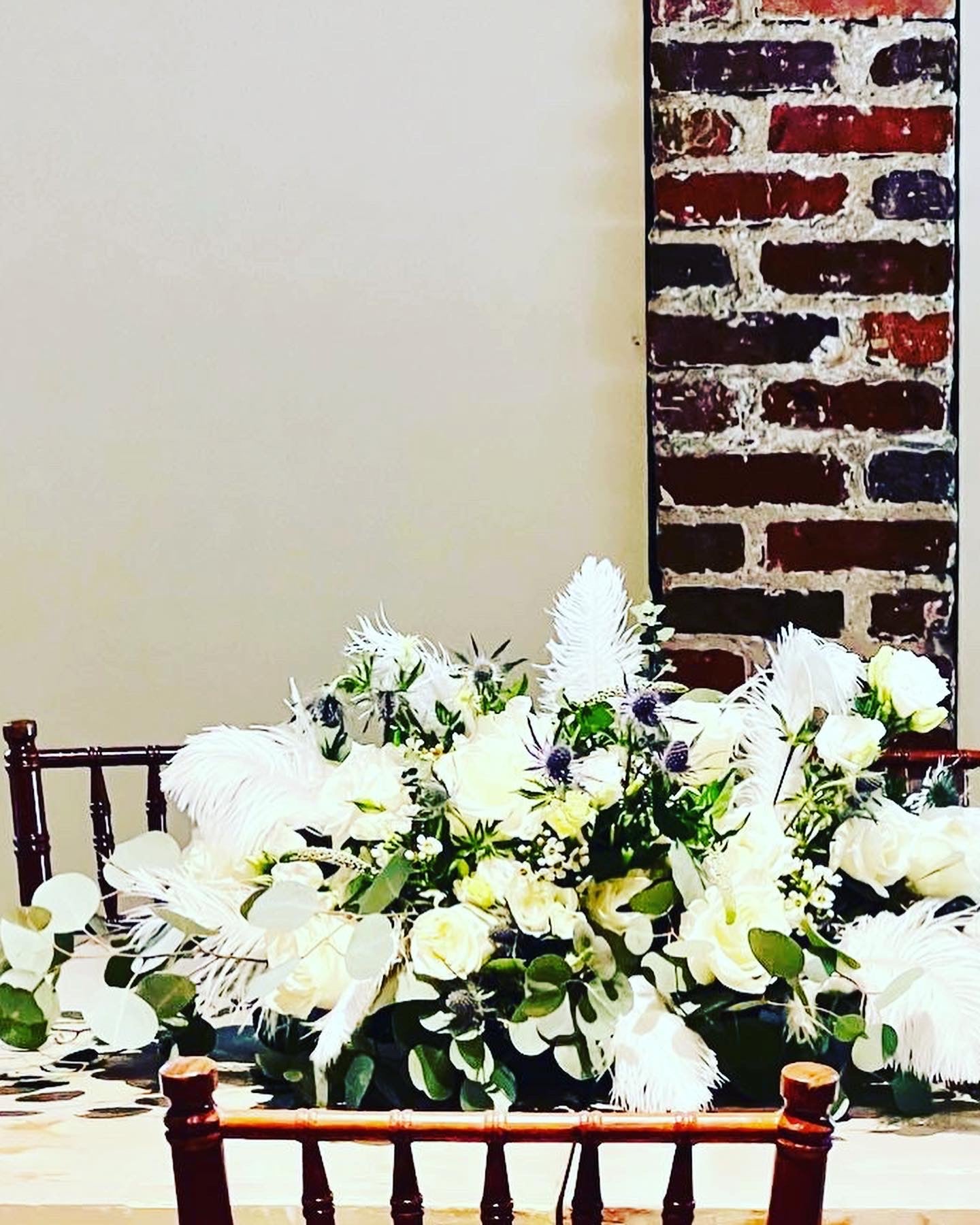 Large centerpiece for party.  White rose centerpiece.  Extraordinary centerpiece for party.  Party centerpieces, Charleston.