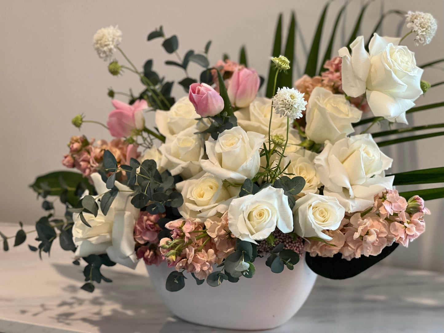 Beautiful and unique flowers. White and blush florals for home, business and gatherings.